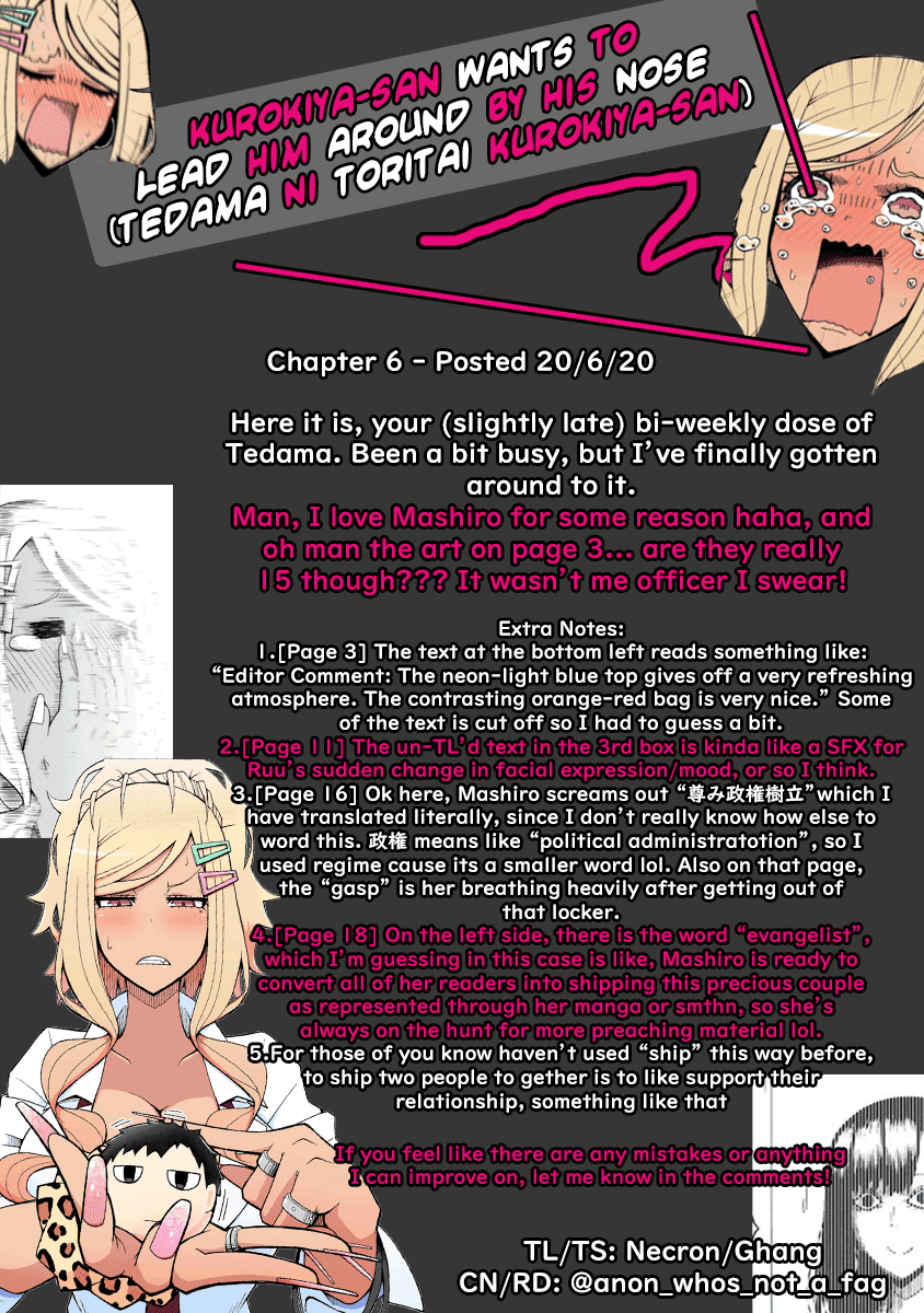 Tedama ni Toritai Kurokiya-san - Chapter 6 Page 19