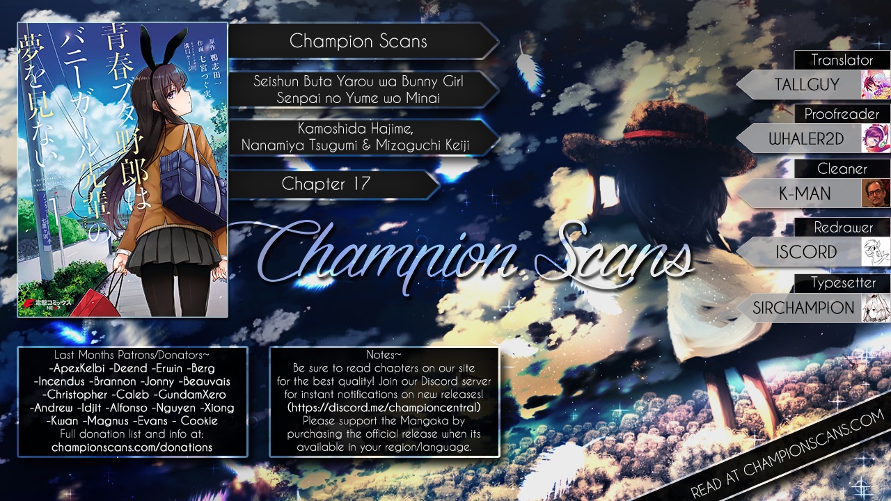 Seishun Buta Yarou wa Bunny Girl Senpai no Yume wo Minai - Chapter 17 Page 1