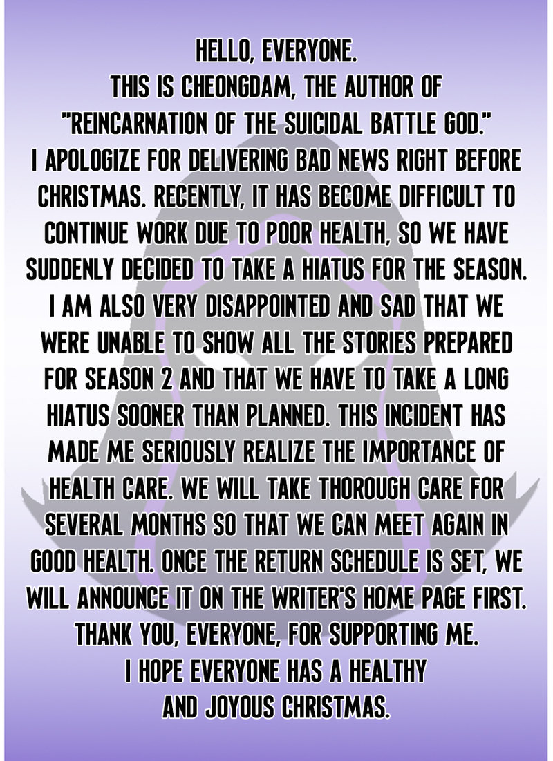 Reincarnation of the Suicidal Battle God - Chapter 101.5 Page 1